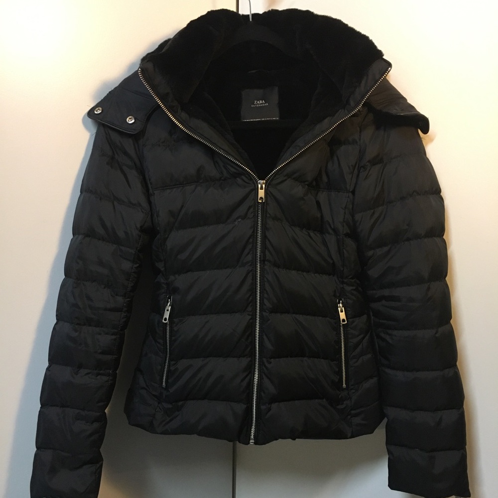 Zara hooded down jacket - XS